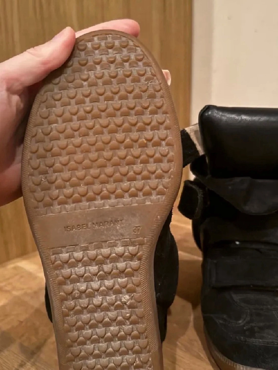 Svarta höga sneakers med kardborre - 3