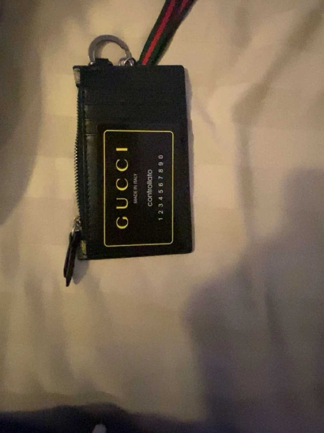 Beige plånbok med orm och monogram - 3