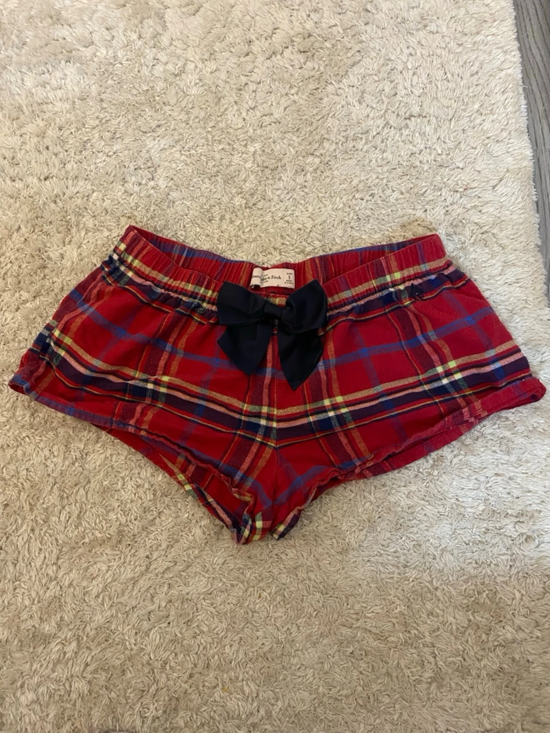 Abercrombie & Fitch Vintage Röda Mjukisshorts