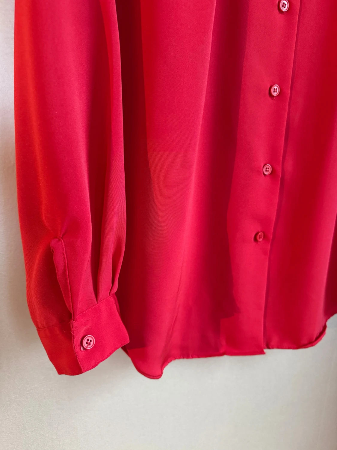 Härligt röd långärmad skjorta - 5