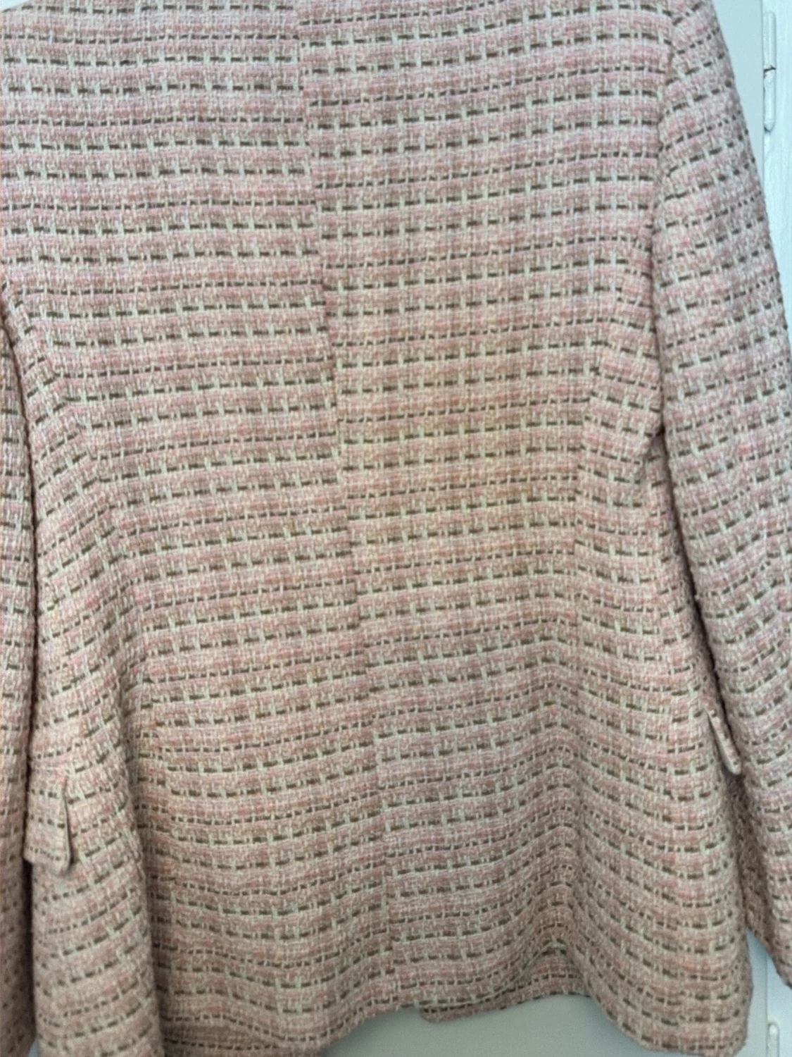 Rutig rosa kavaj från Zara, M - 4