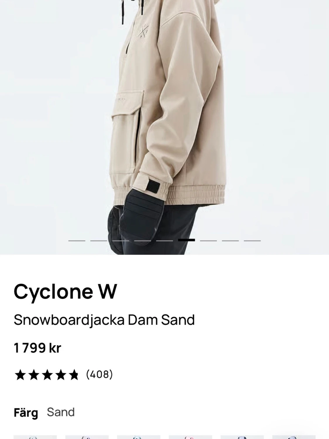 Beige skid / snowboardjacka från Dope - 3