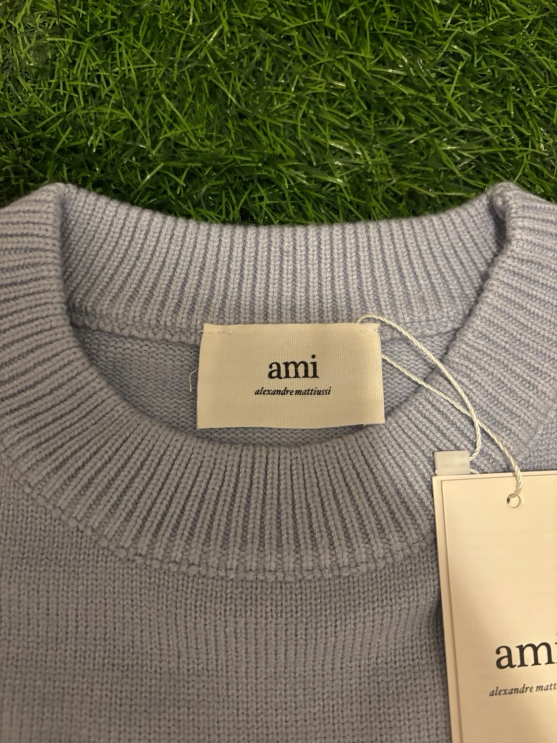 Ljusblå stickad tröja från Ami - 3