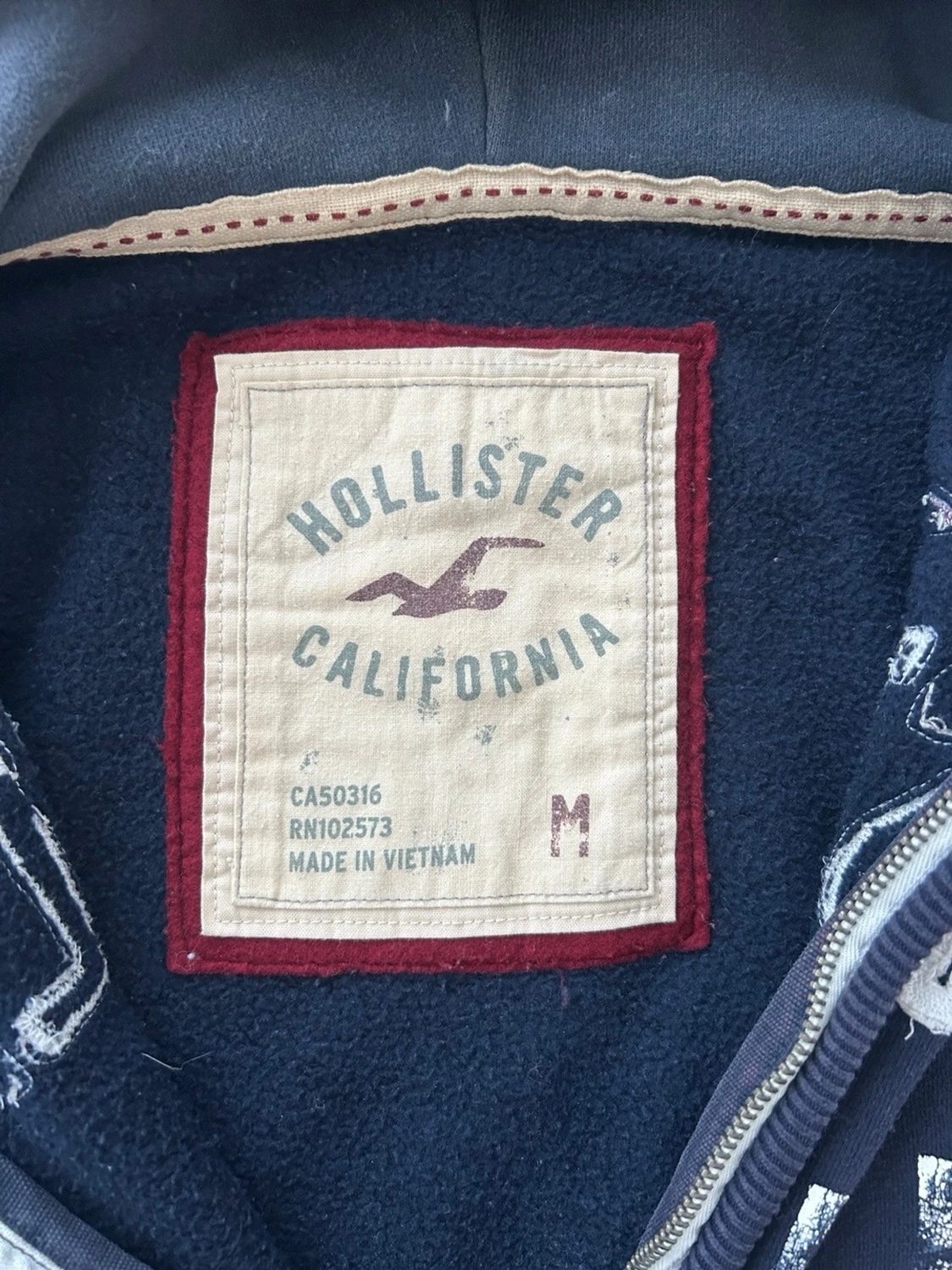 Hollister vintage zip hoodie  - 4