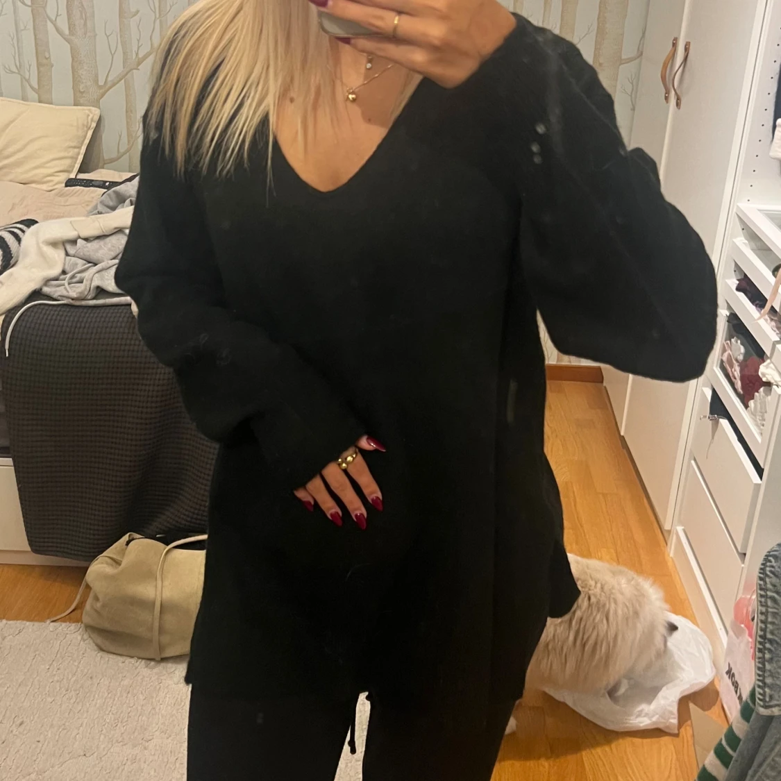 Svart stickad tröja från H&M - 2