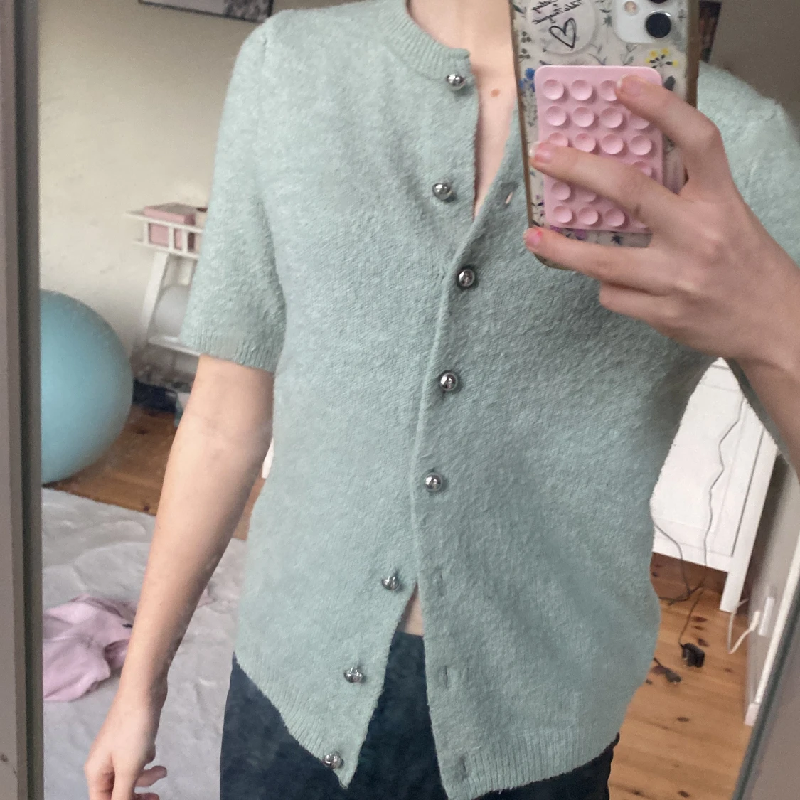 Mintgrön kofta från H&M XS - 2