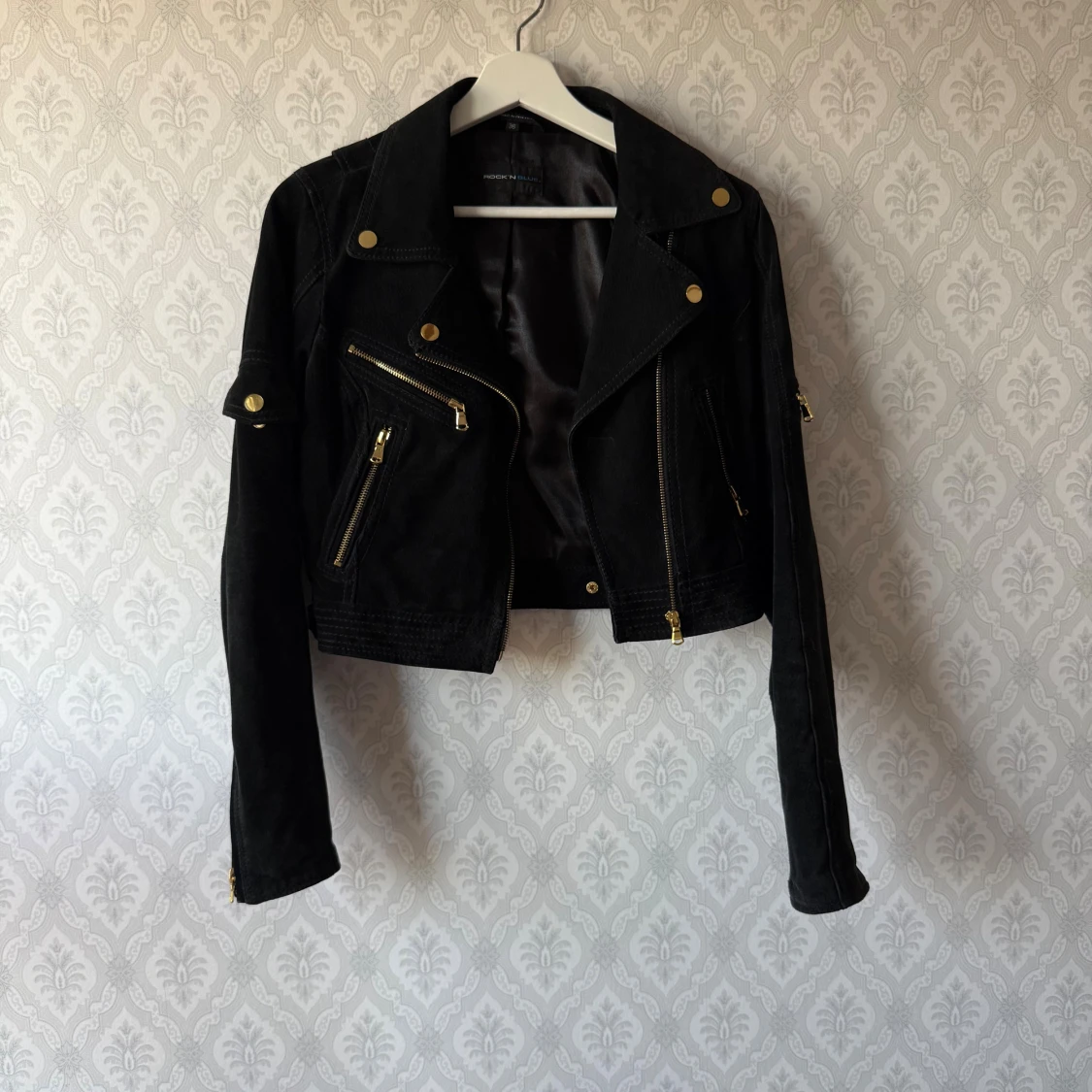 Svart mocka skinnjacka Rock'n Blue