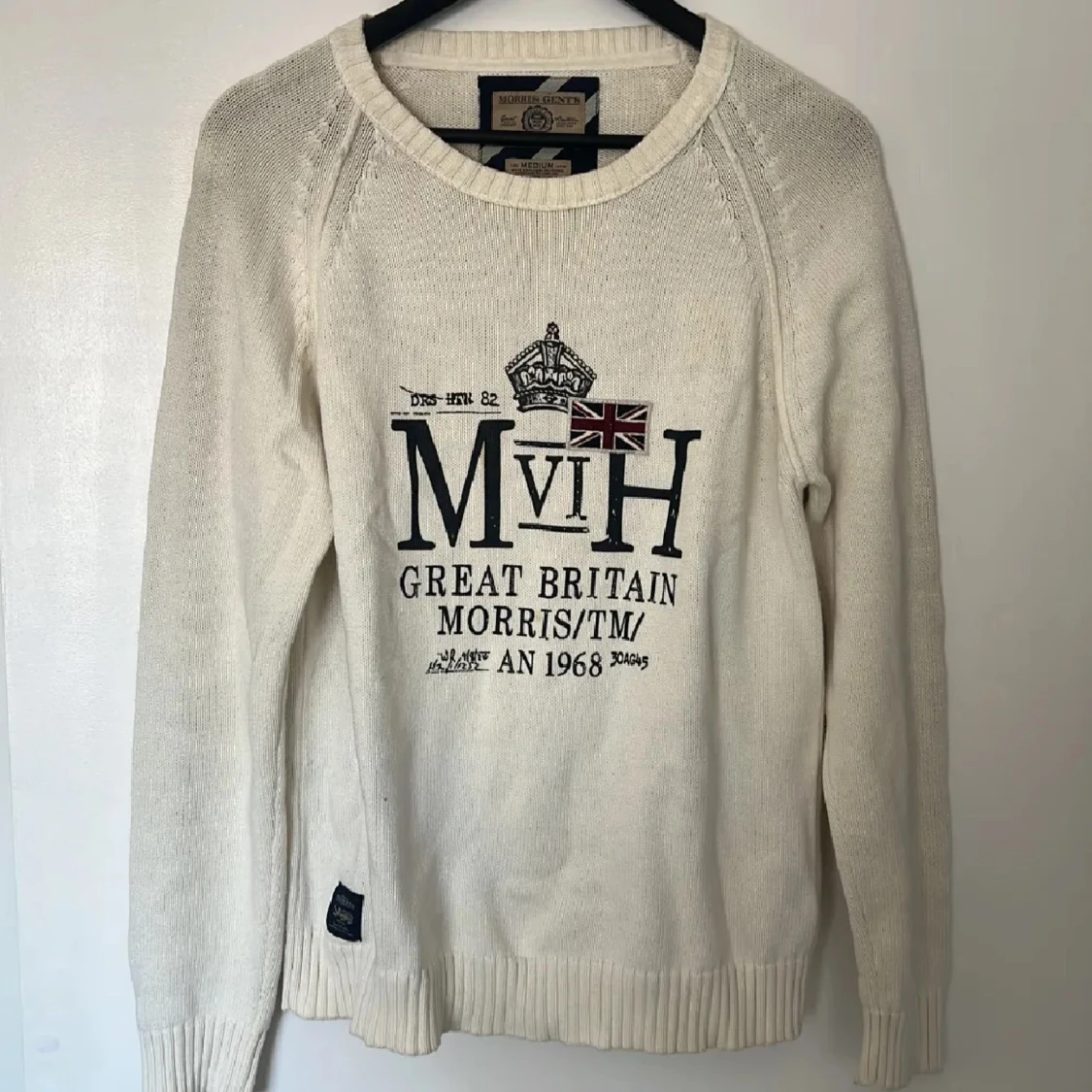 Vit stickad tröja Morris Gent's M