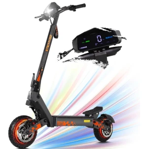 Elsparkyckel  - Kukirin G2 är en kraftfull elektrisk scooter med sportig design, LED-display och robusta däck. Utrustad med skivbromsar och stark belysning för säker körning. Scootern ser ut att vara i nyskick utan synligt slitage eller defekter. Perfekt för pendling och fritid. Den når 60km maxhastighet 