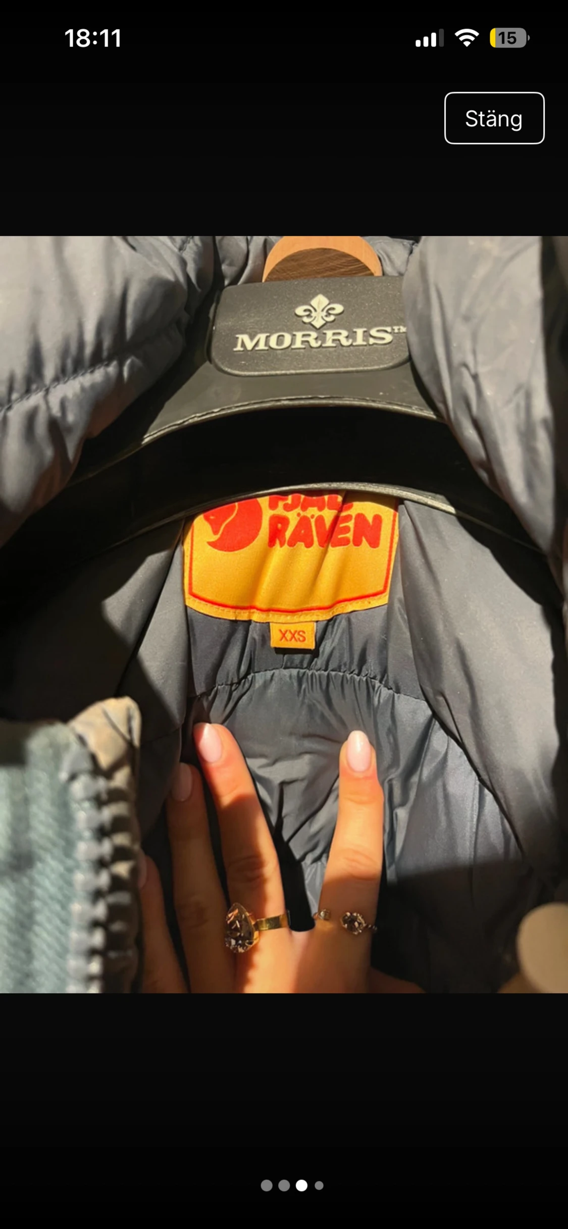 Mörkblå pufferjacka från Fjällräven XXS - 3