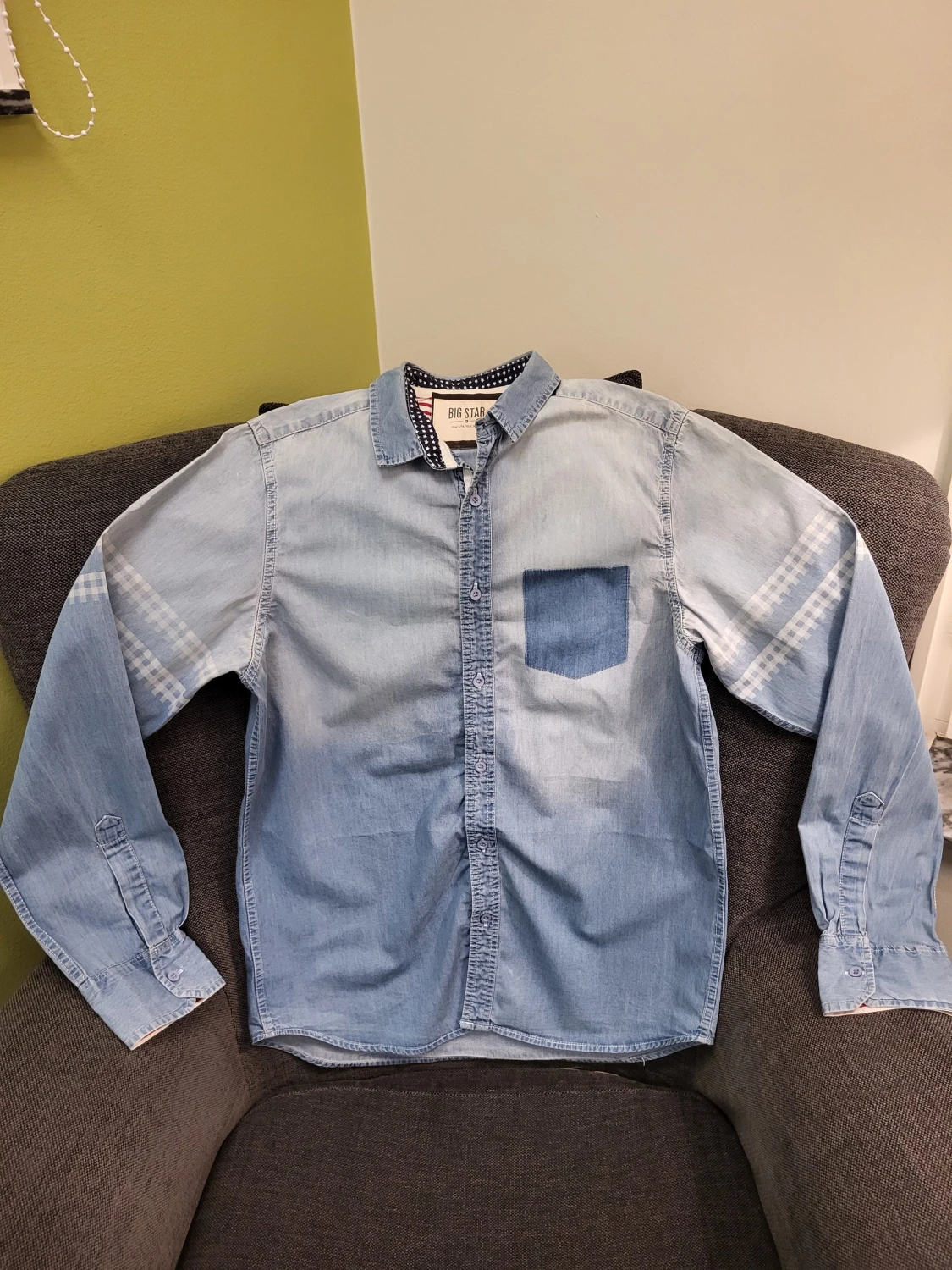 Ljusblå jeansskjorta från Big Star - 1