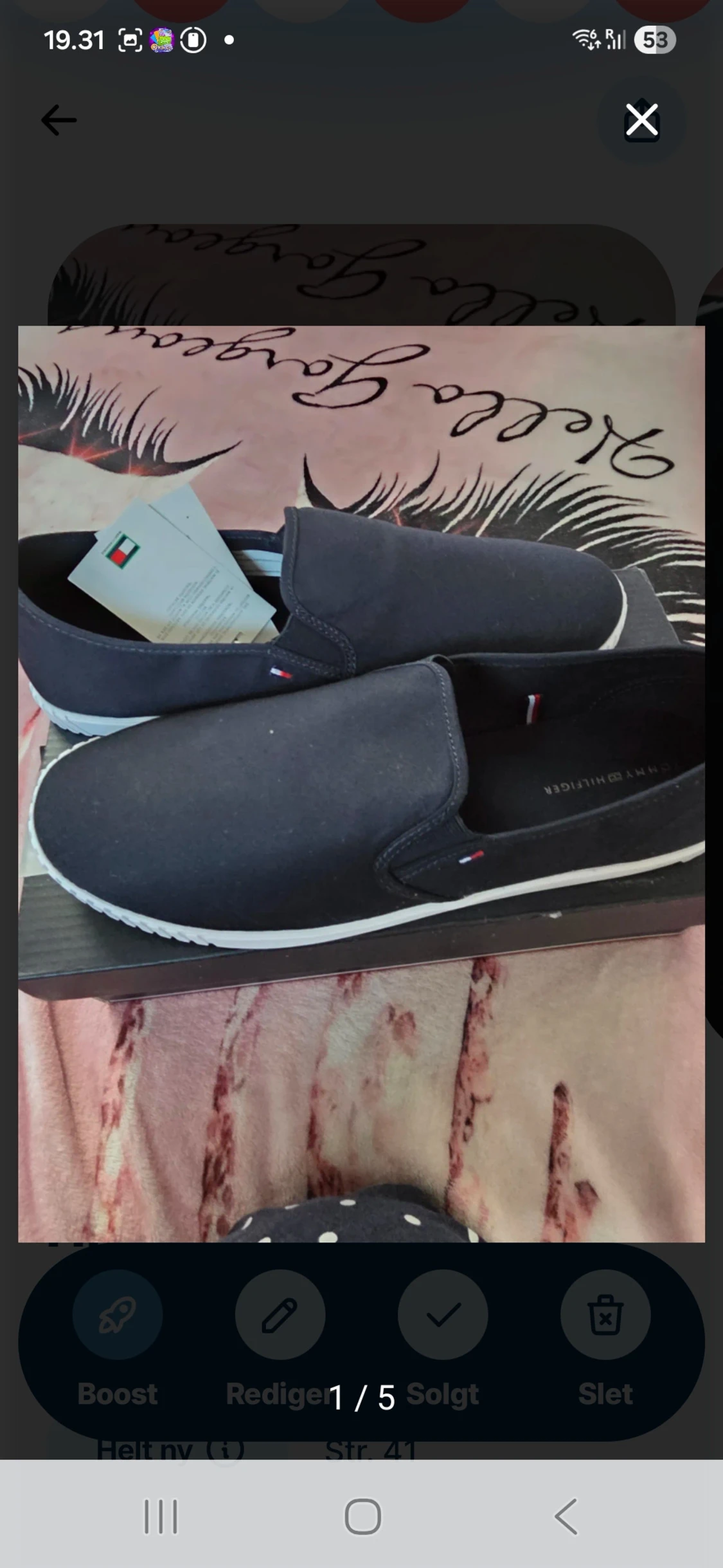 Svarta slip-on sneakers Tommy Hilfiger