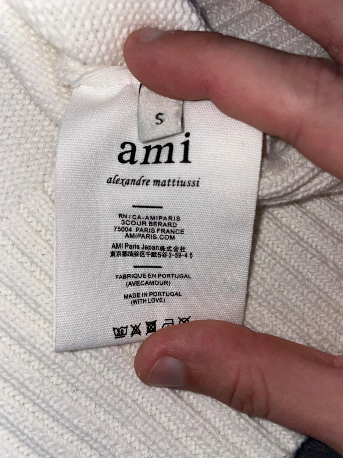 Vit stickad tröja från Ami Paris - 2