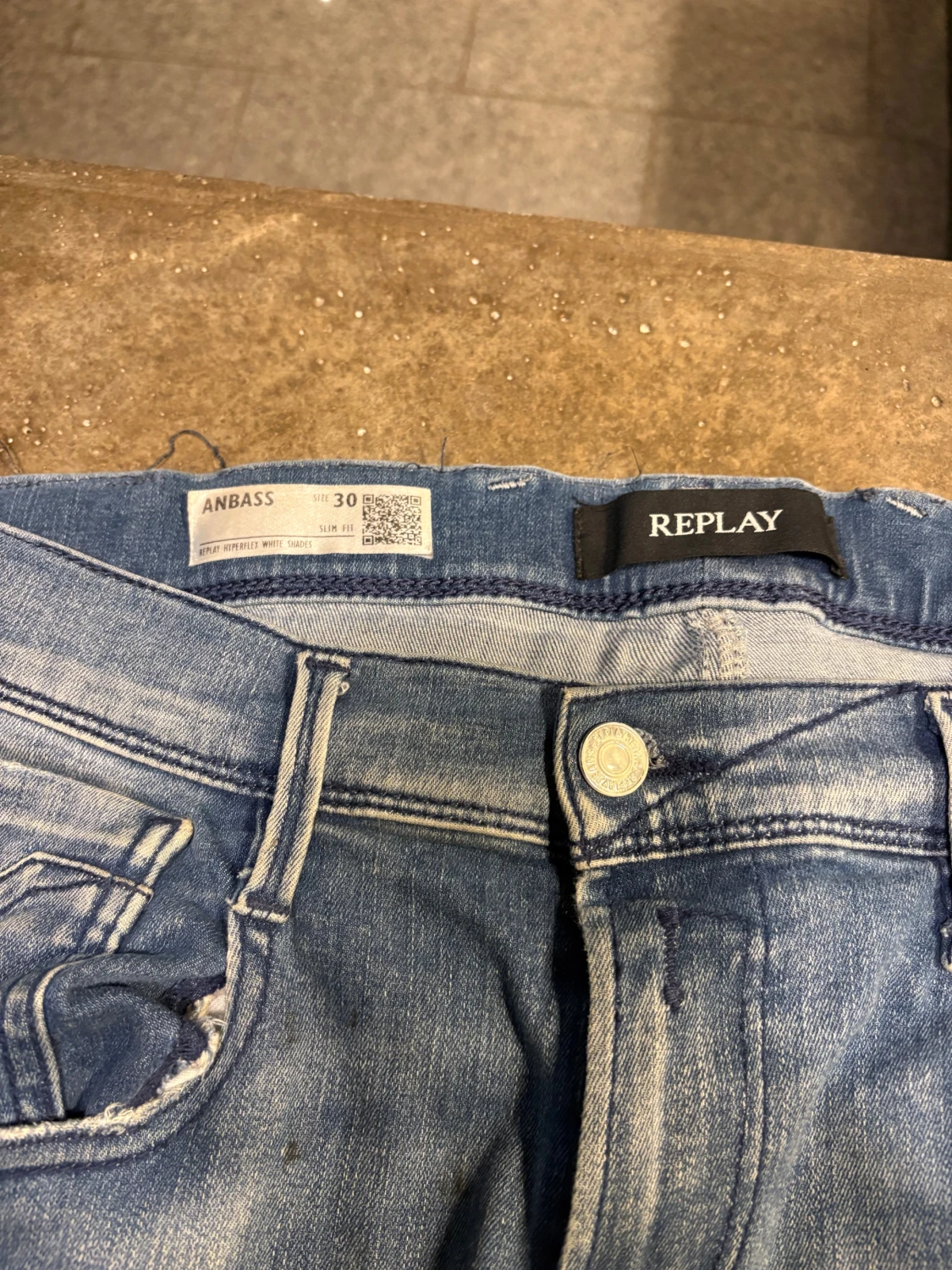 Replay Anbass ljusblå slim jeans - 1