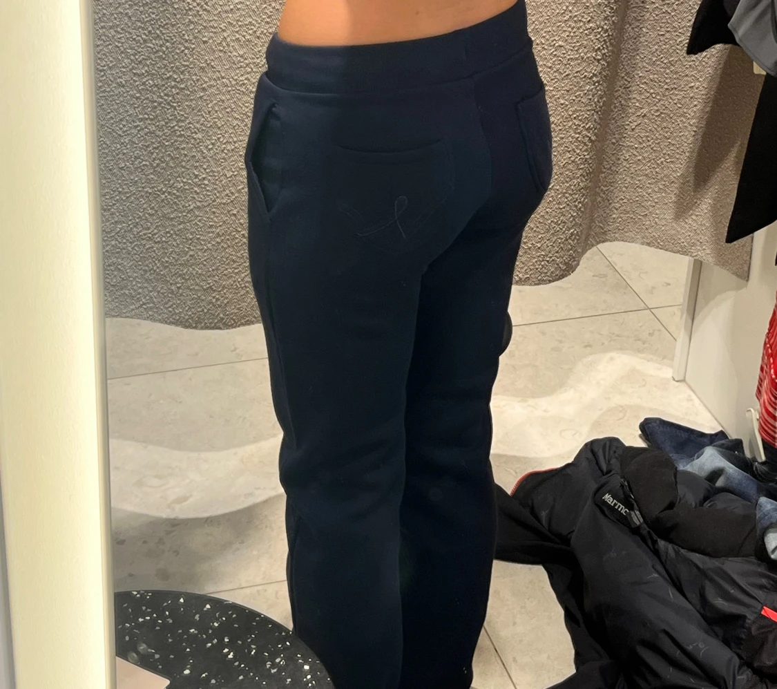 Mörkblå sweatpants med snörning - 3