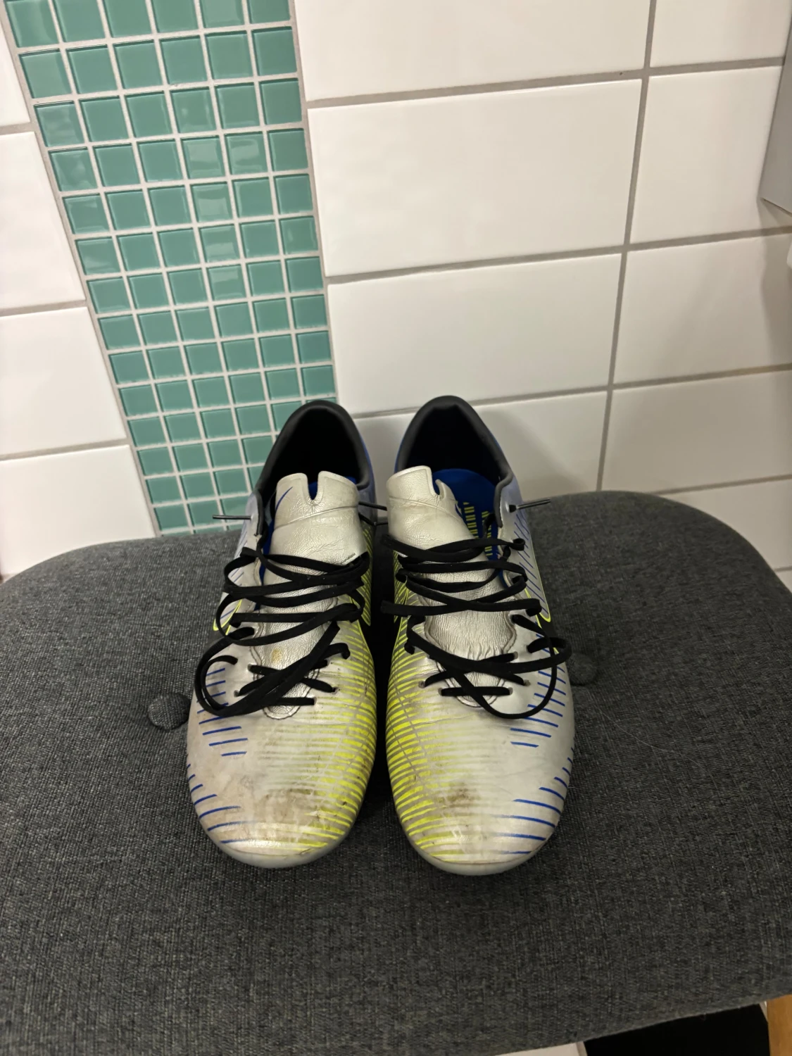 Nike Mercurial silver/blå fotbollsskor neymar - 1