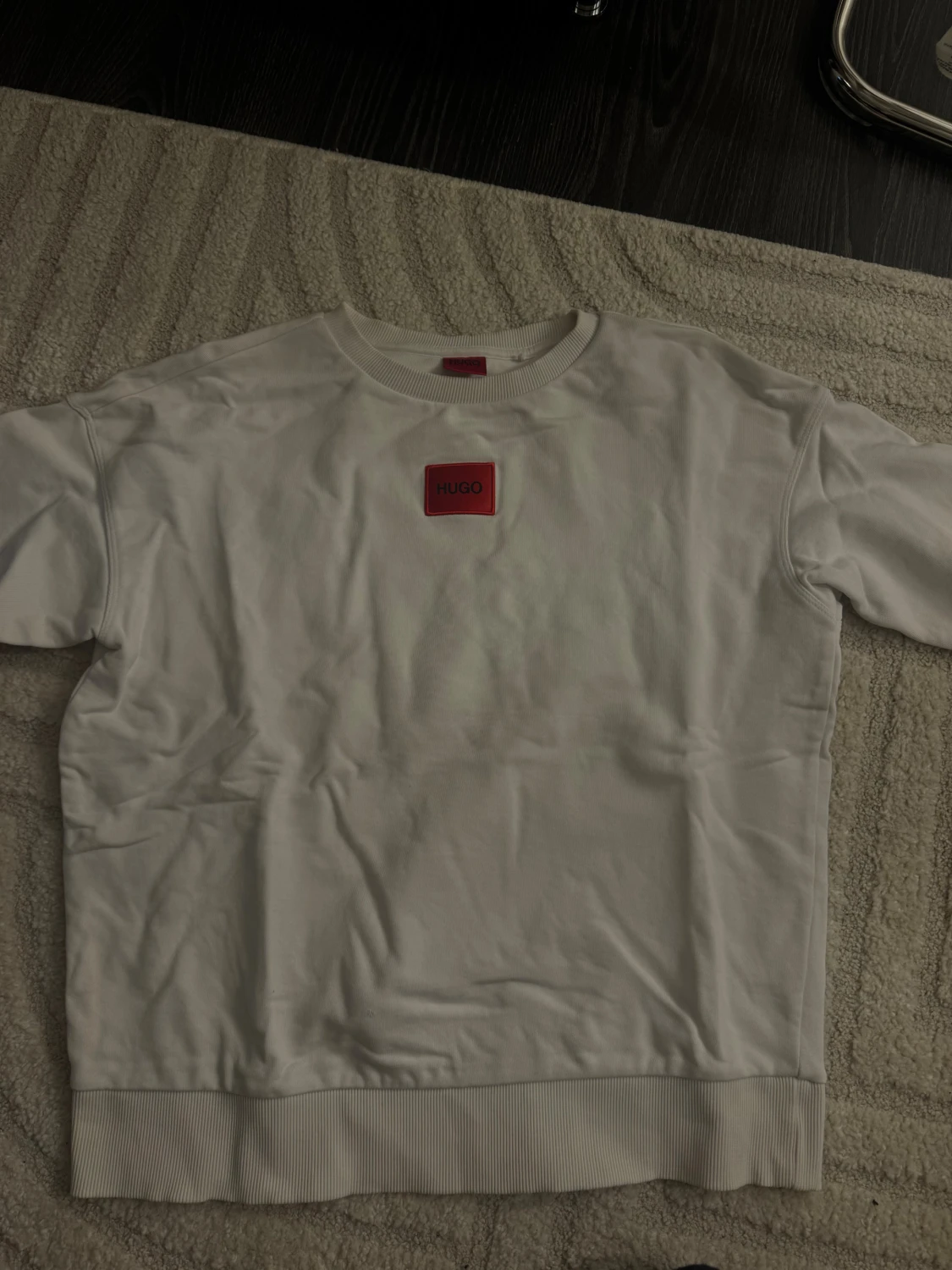 Vit sweatshirt  med tryck