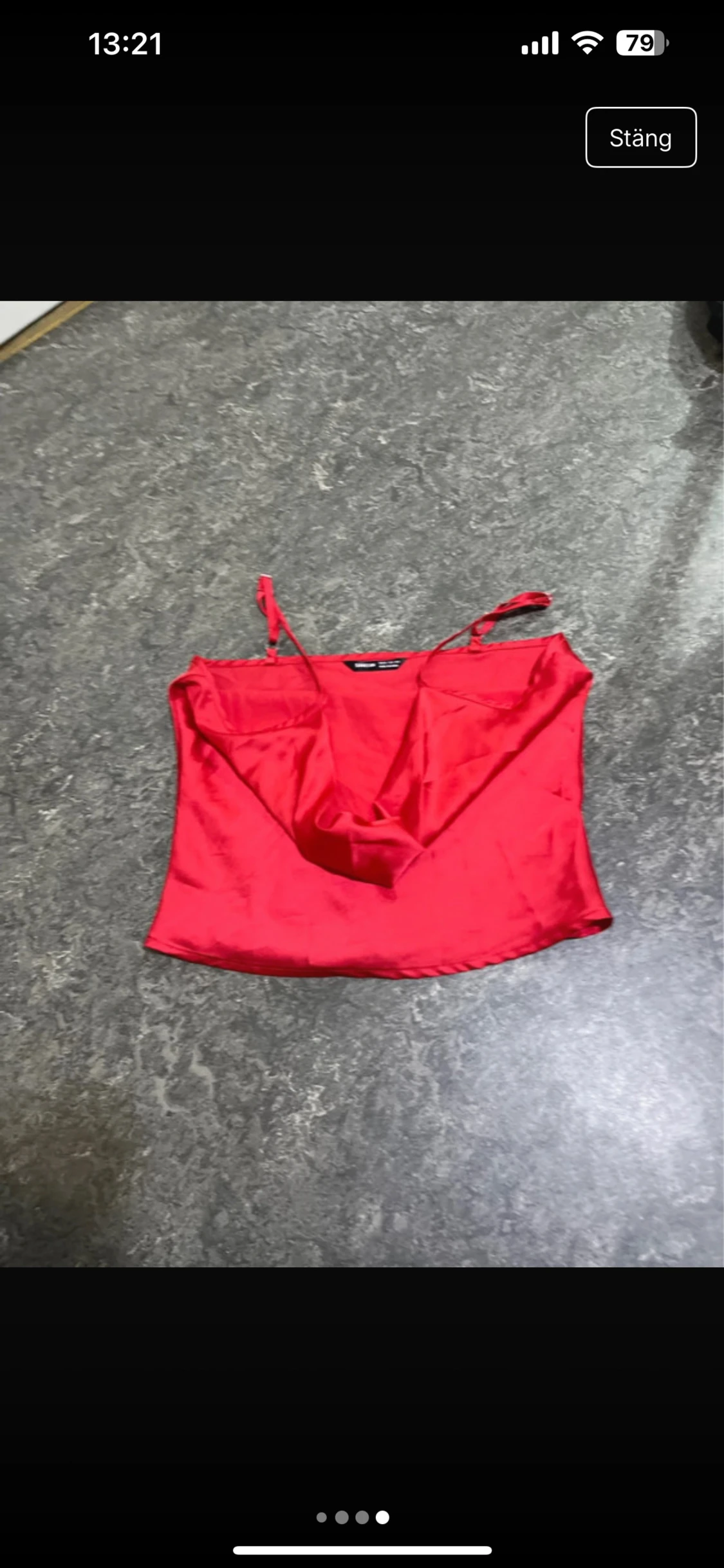 Röd satin linnetopp från SHEIN - 3