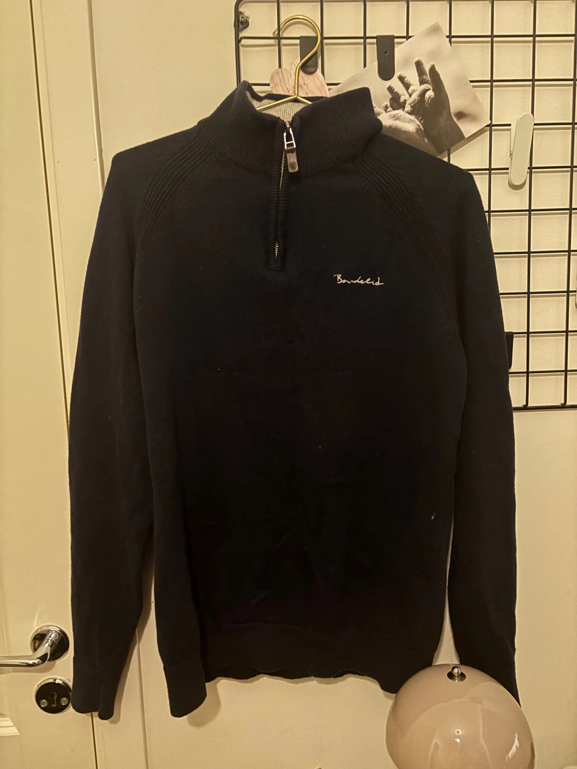 Svart stickad half zip-tröja Bondelid