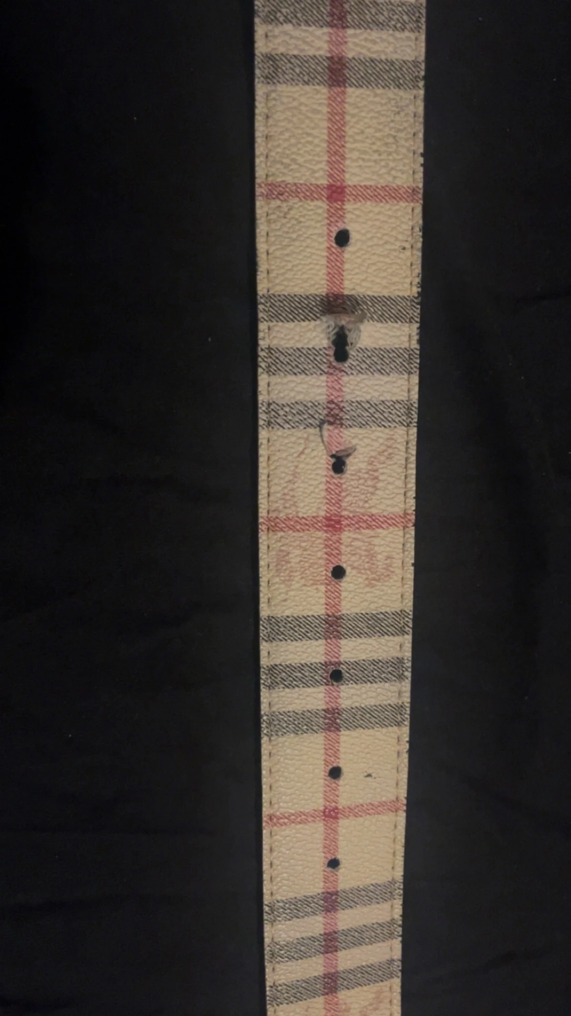 Burberry rutigt skärp med B-spänne - 2