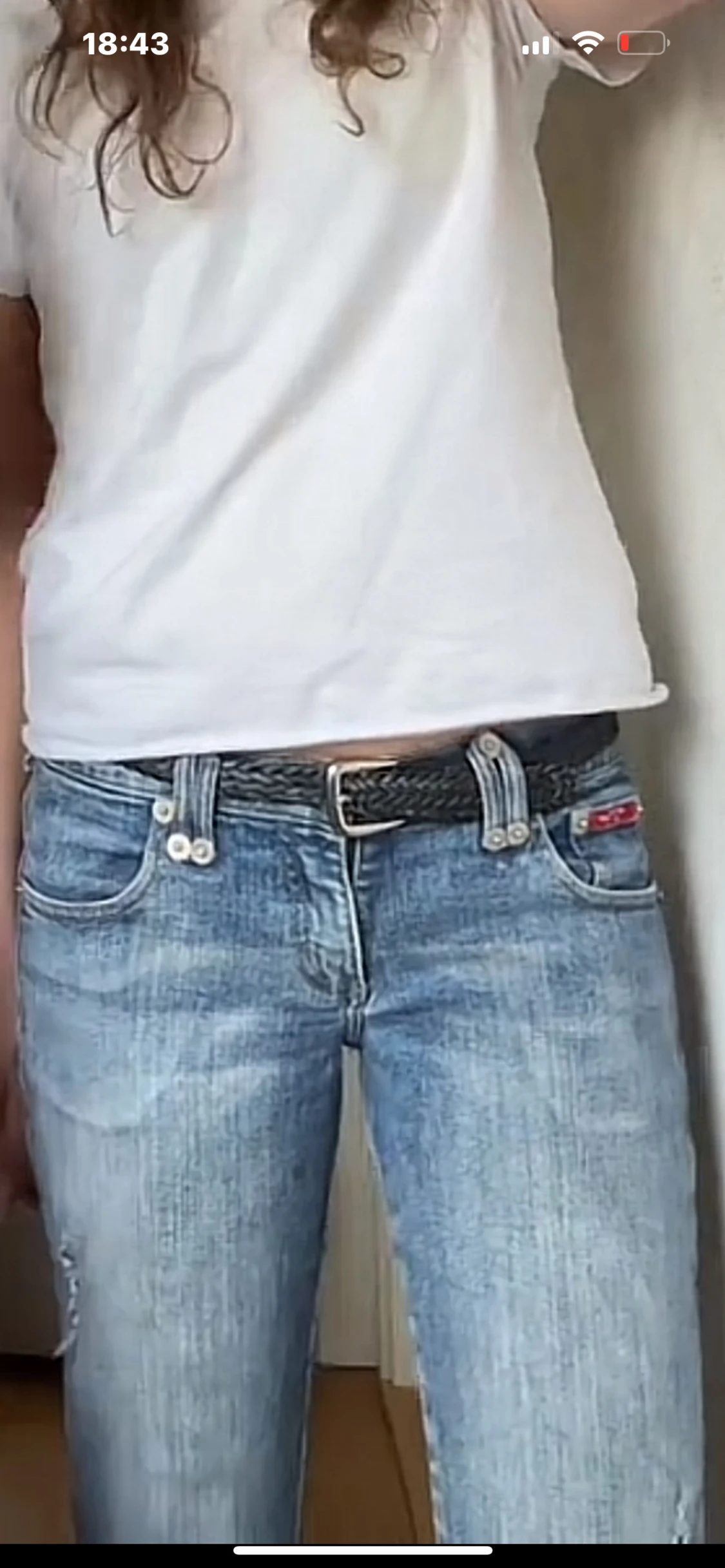 Lågmidjade jeans  - 1