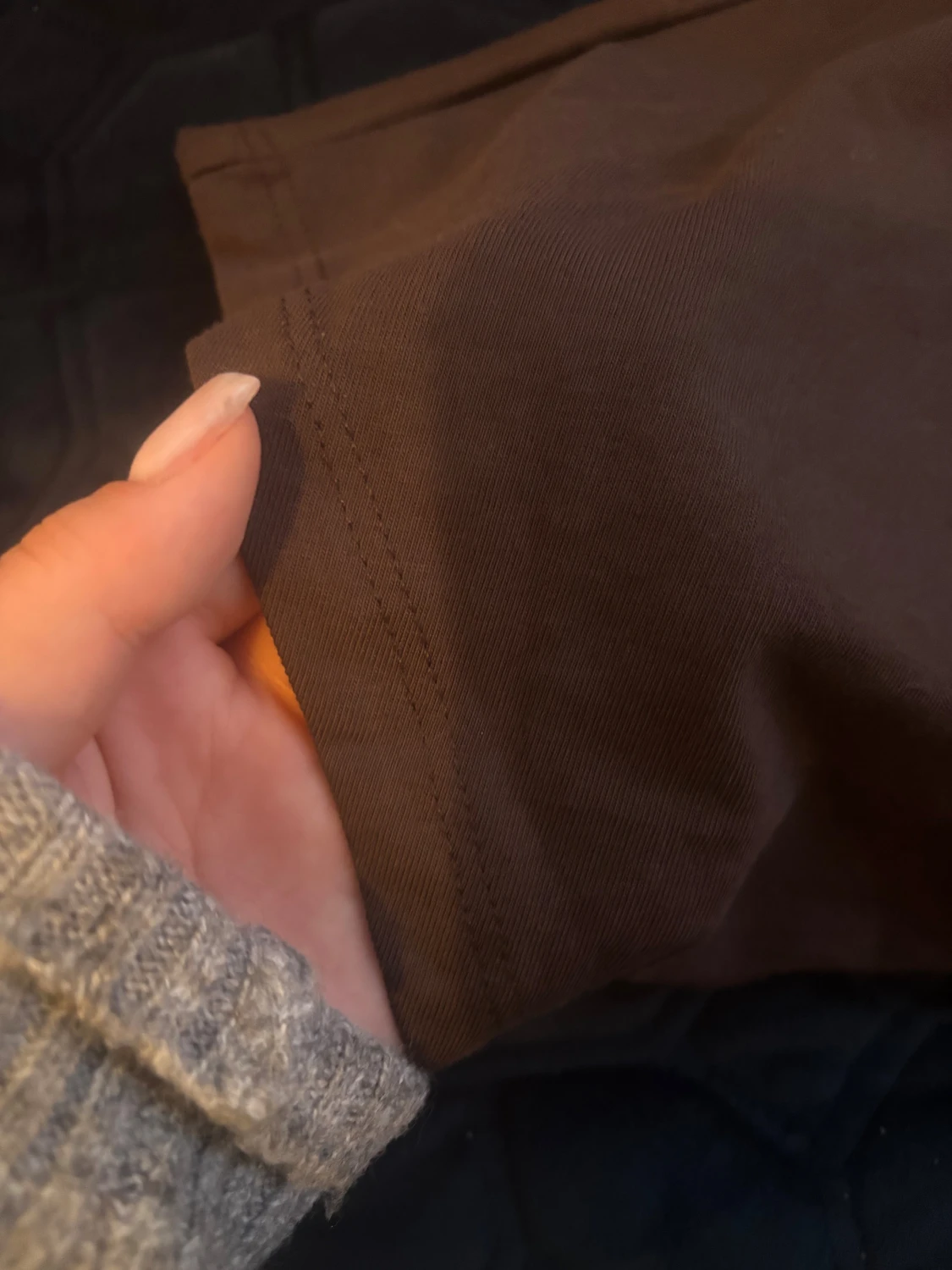 Brun croppad topp med knyt - 2