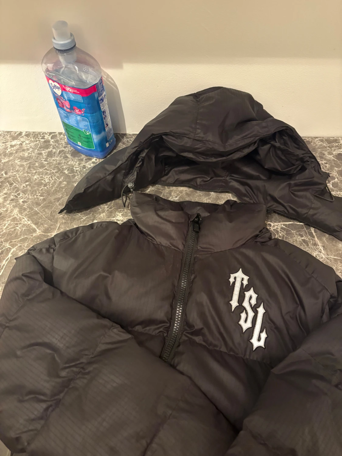 Trapstar svart pufferjacka med tryck - 5