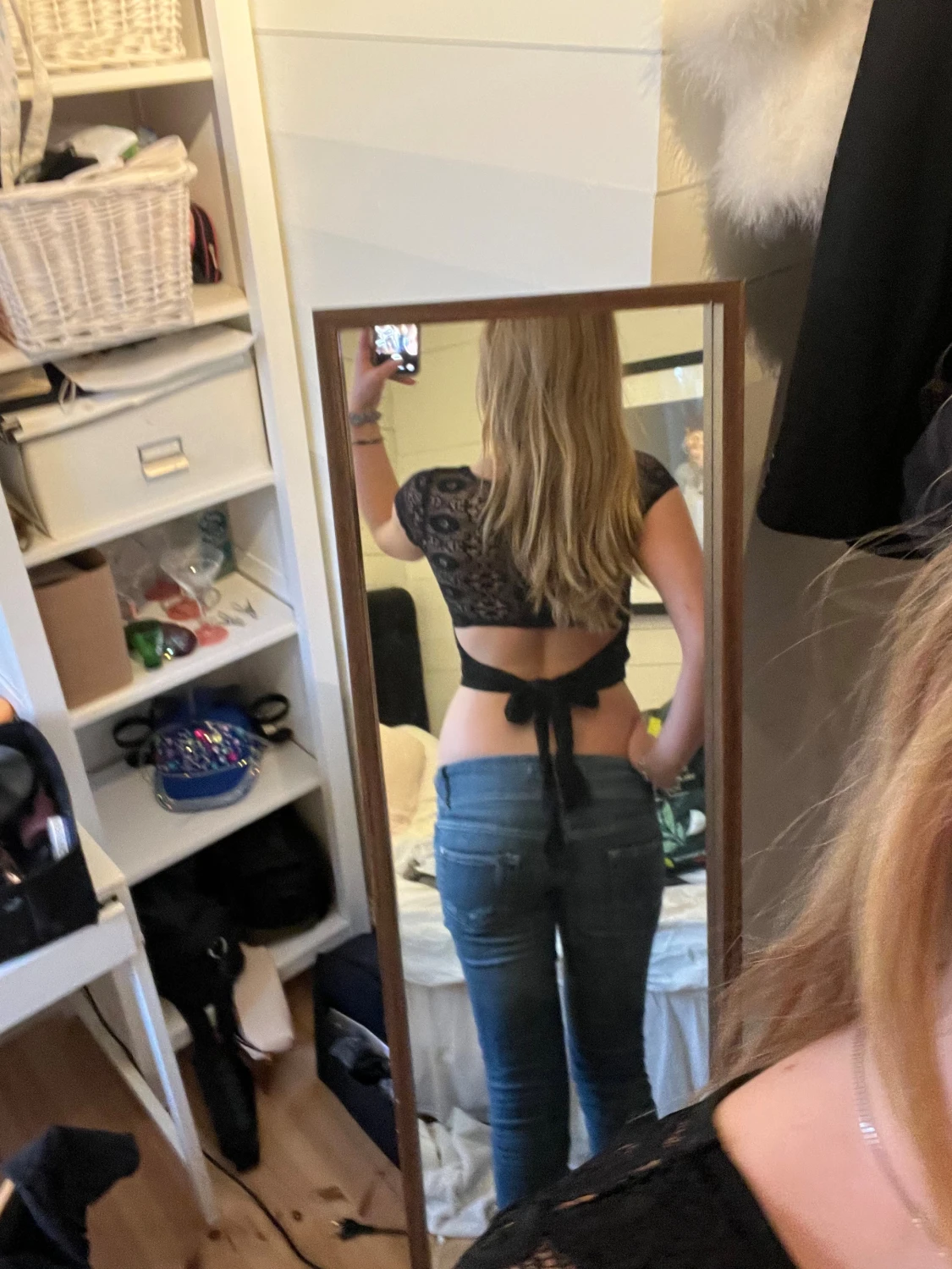 Svart spets topp - 2