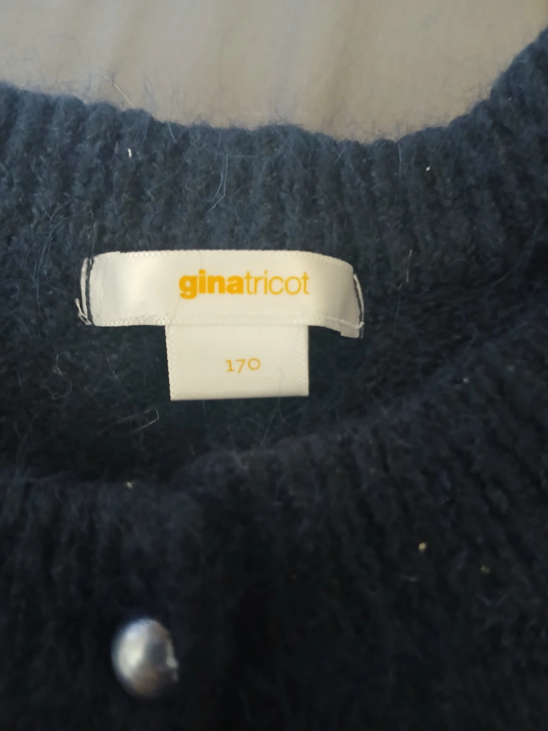 Mörkblå stickad kofta Gina Tricot - 2