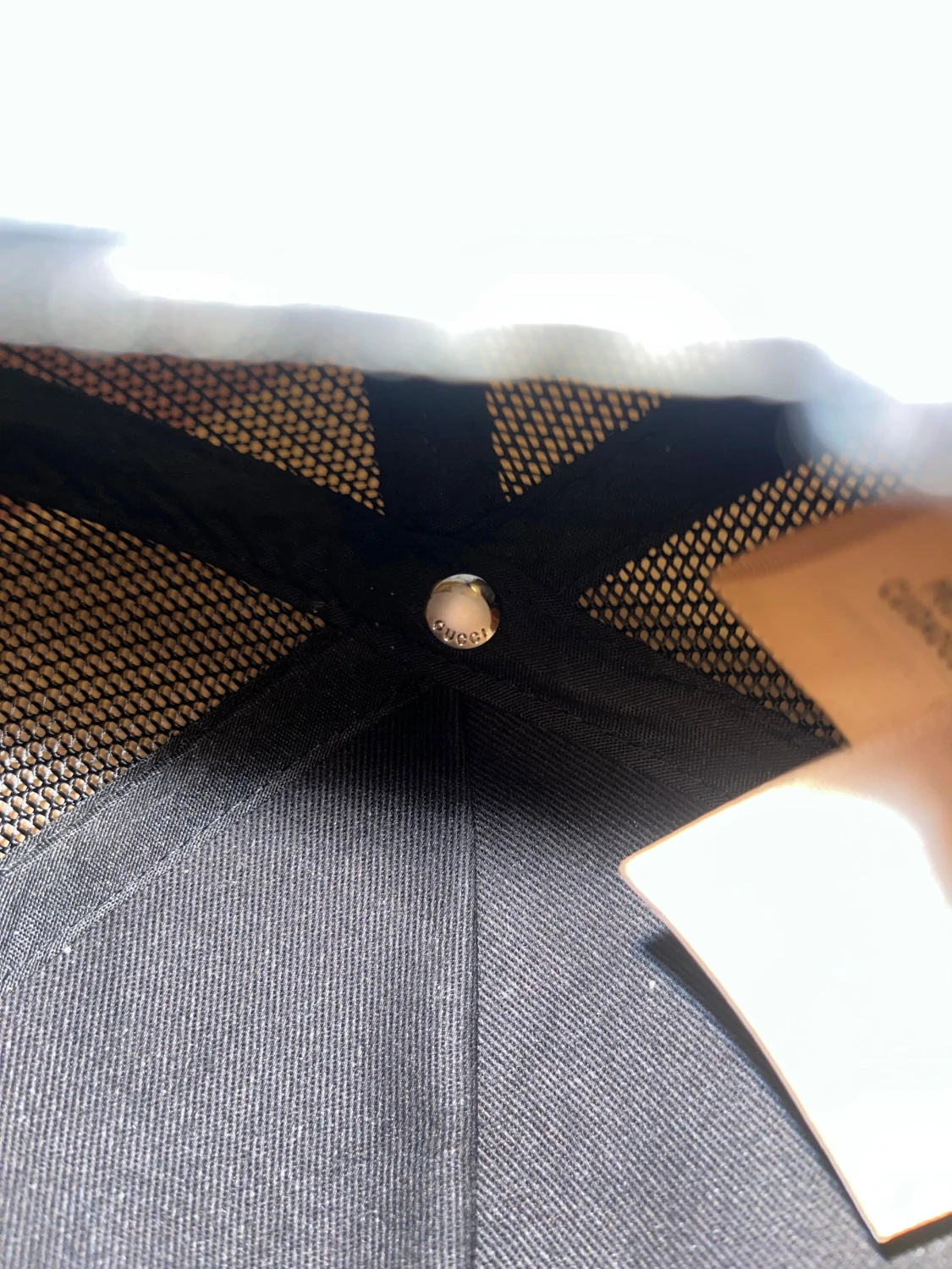 Svart Gucci keps med mesh och logga - 4