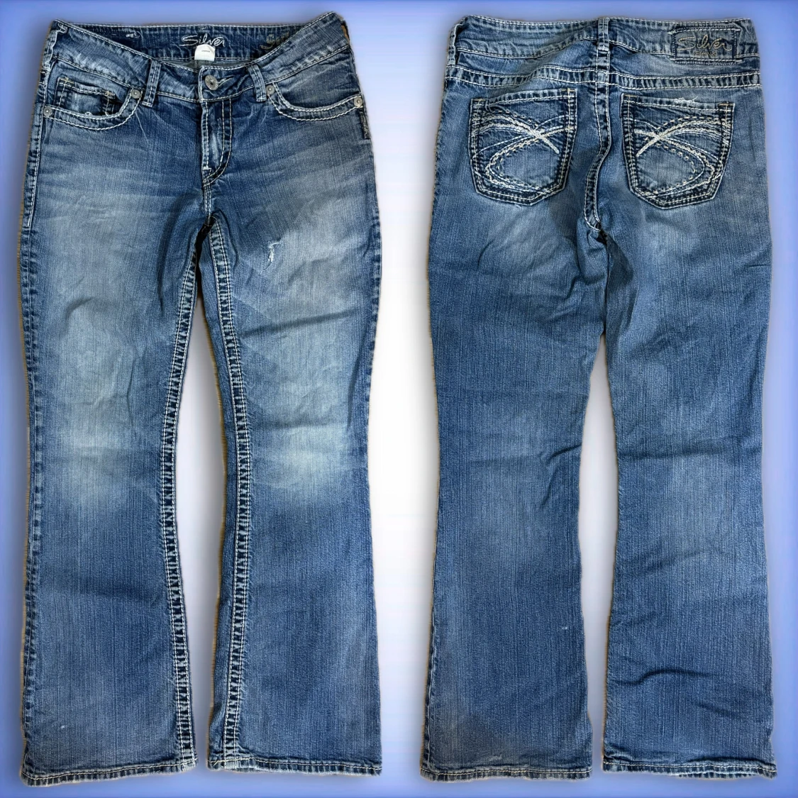 Silver bootcut jeans - 2