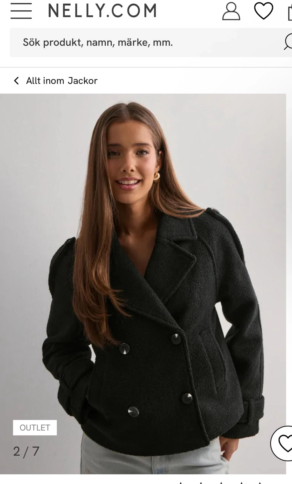 Svart teddyjacka/kappa från Nelly