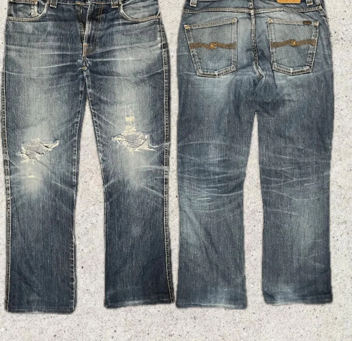 Nudie Jeans Slim Jim Dry Japan blå