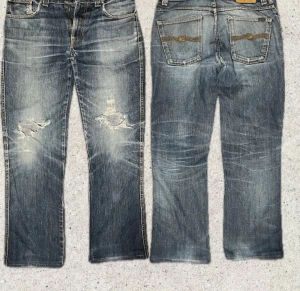 Nudie Jeans Slim Jim Dry Japan blå - Säljer dessa för dem inte passar dem sitter bra i lång jag är 1,75 men i midjan så är den lite liten då jag har 32W 