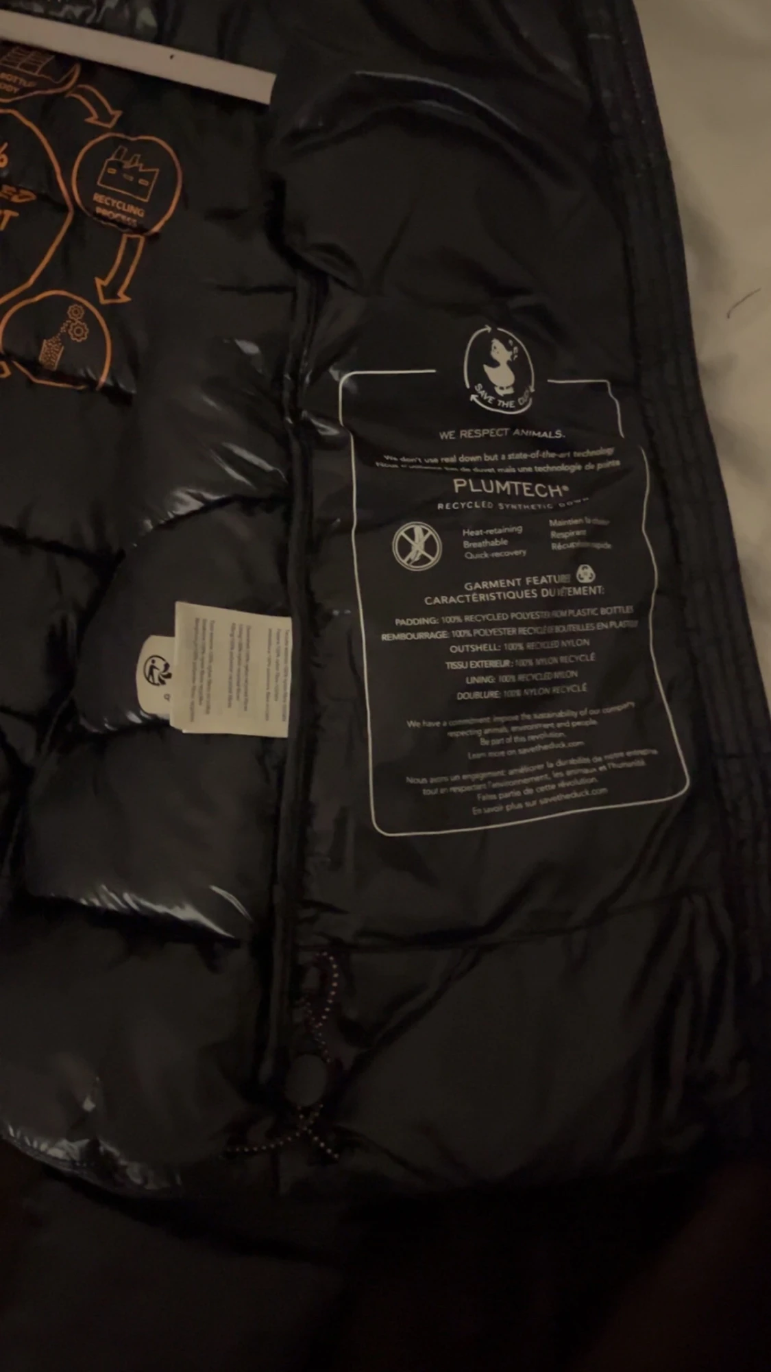 Svart pufferjacka med huva från save the duck - 5