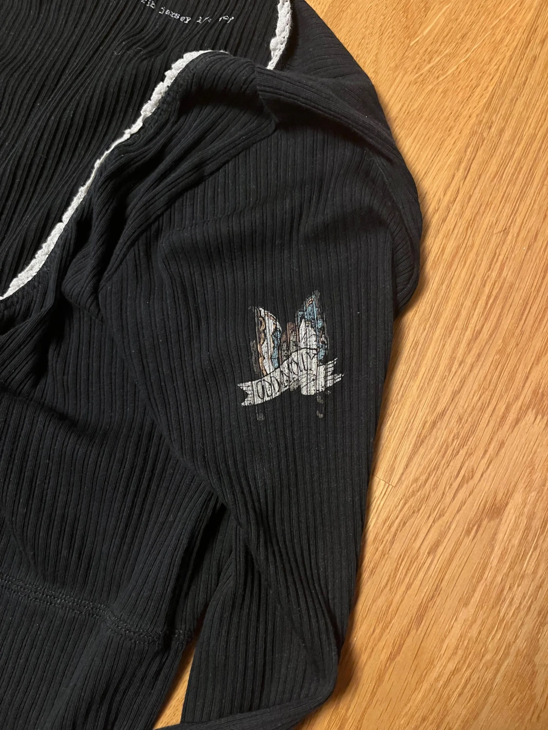 Svart ribbad långärmad tröja Odd Molly - 3