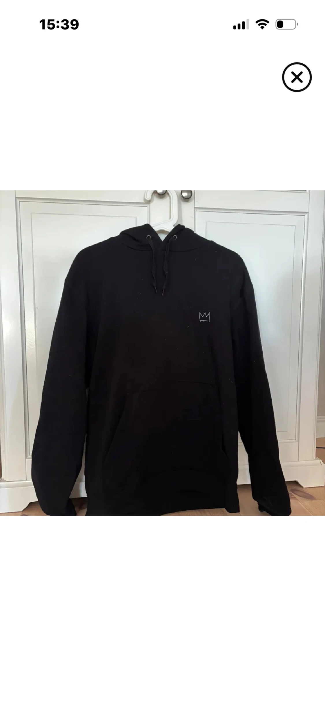 Svart Hov1 hoodie