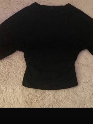 Svart långärmad topp Gina Tricot - En svart långärmad topp från Gina Tricot i storlek S. Toppen har en enkel, stilren design med rund hals och figurnära passform. Perfekt att matcha med jeans eller kjol för en clean look.