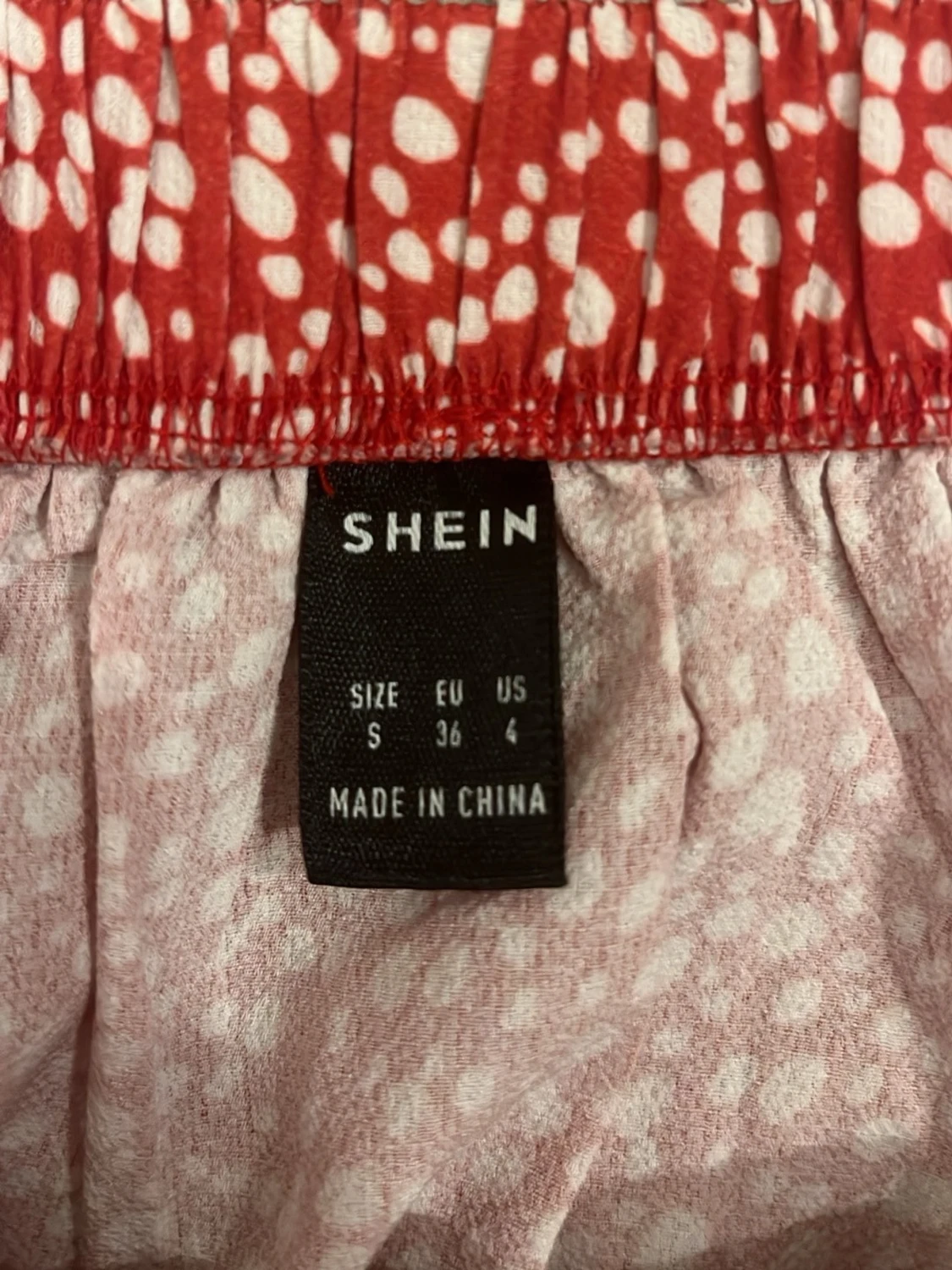 Röd omlottkjol med vita prickar SHEIN - 2