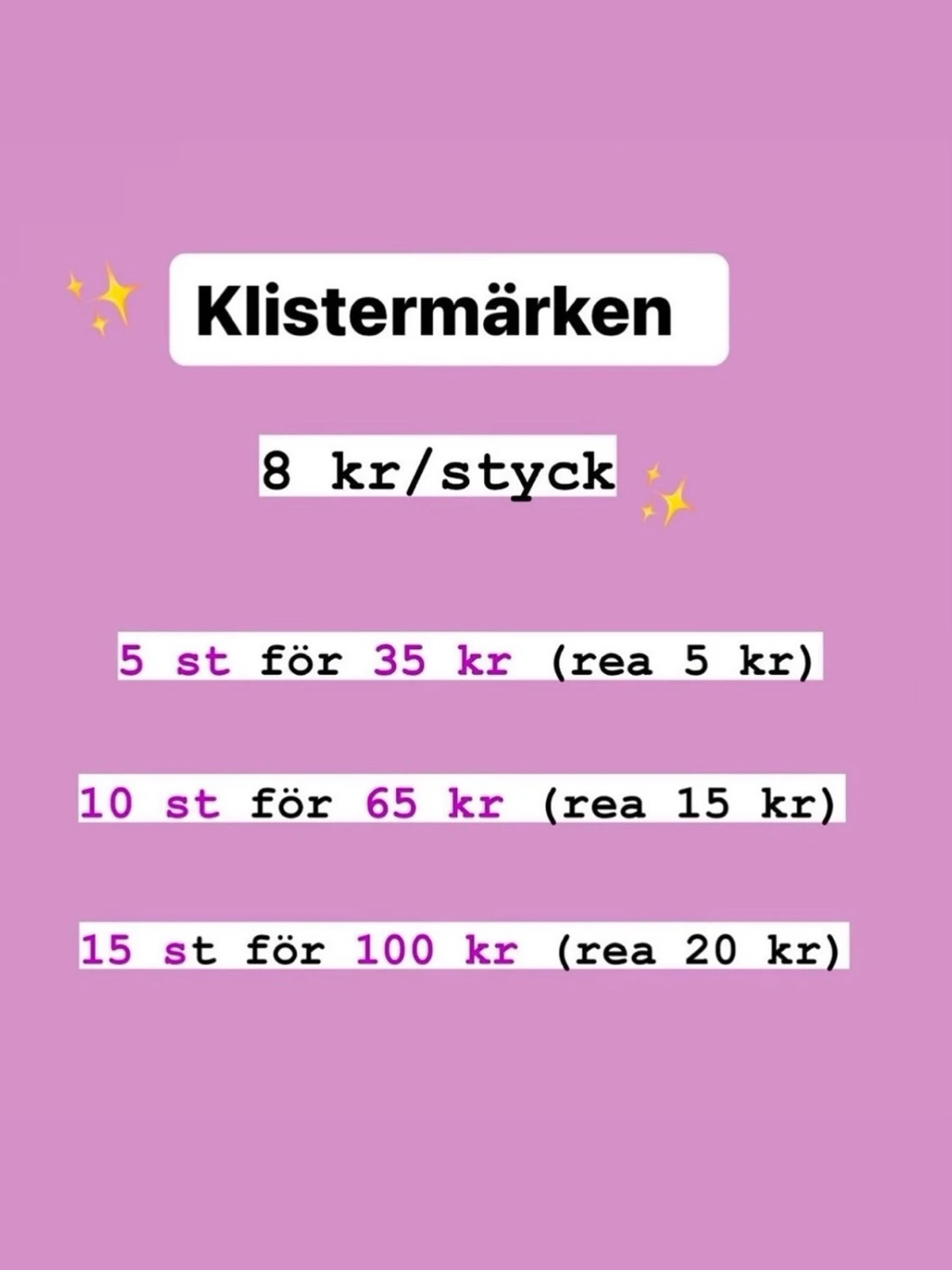 10 st klistermärken  - 1