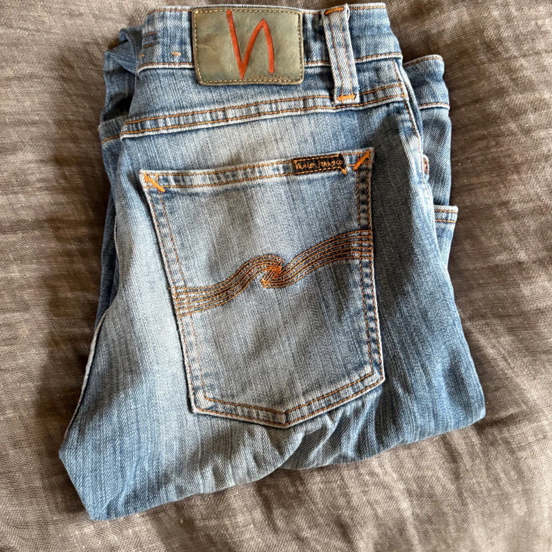 Nudie Jeans blå straight fit jeans - 2