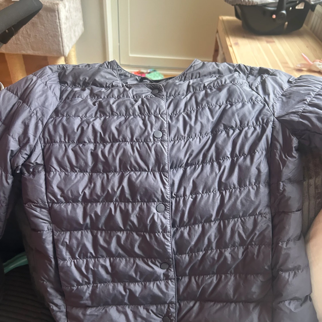Gråblå dunjacka från Uniqlo XXS