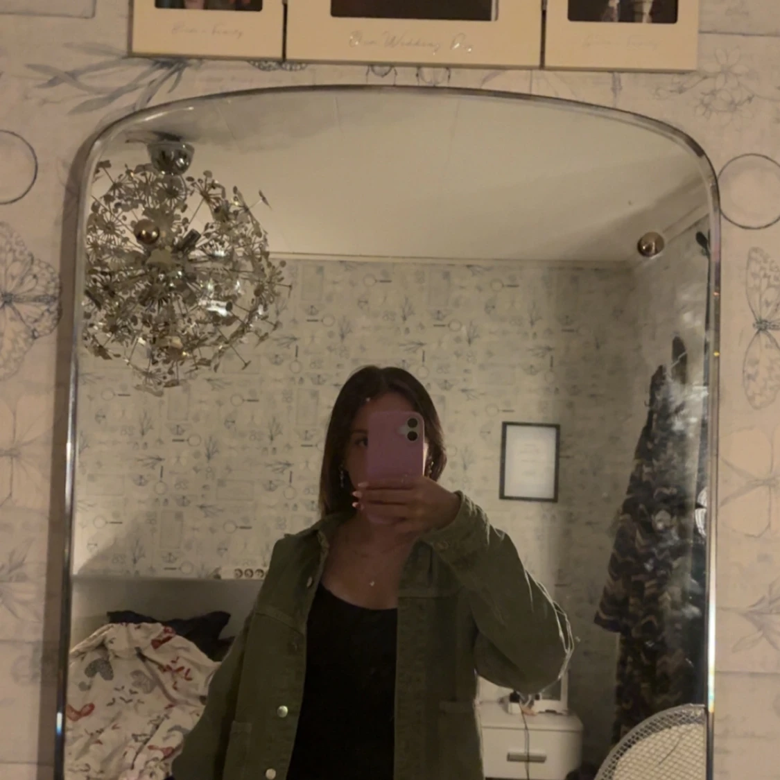 Grön jeansjacka från Zara XS