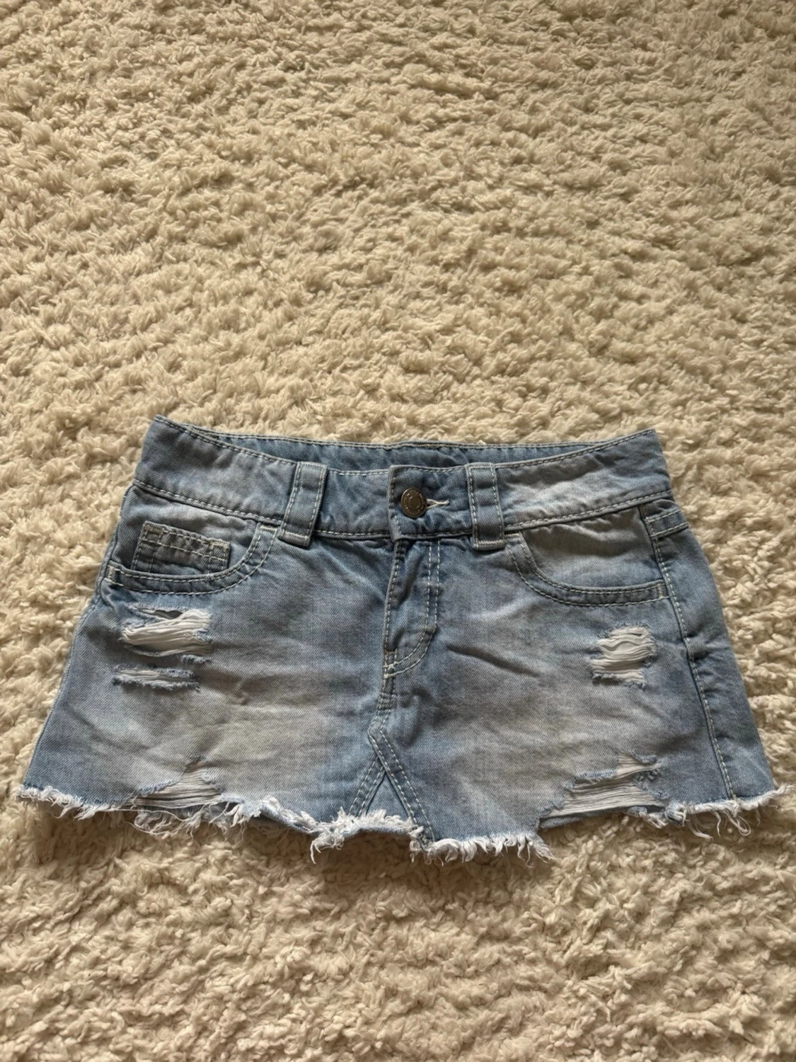 Lågmidjad populär jeanskjol - 2