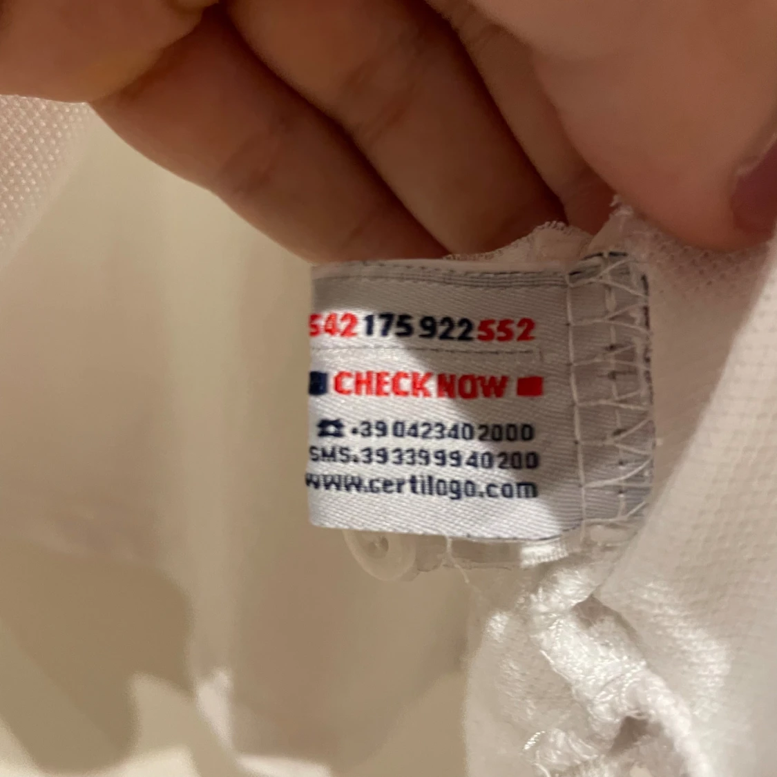 Vit Moncler pikétröja med logga - 4