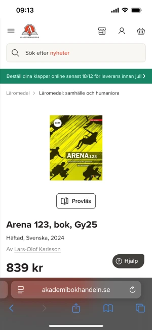 Samhällskunskapsbok gy25 - Samhällskunskap, arena 123, gy25. Köptes för 839kr. 