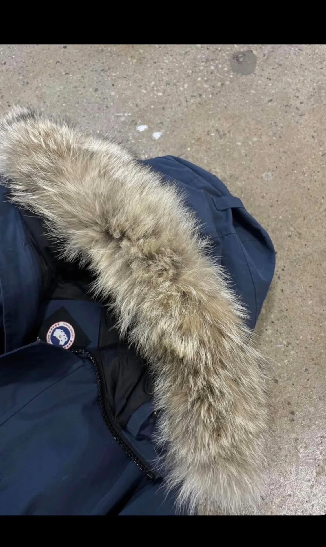 Mörkblå Canada Goose parkas med päls - 2
