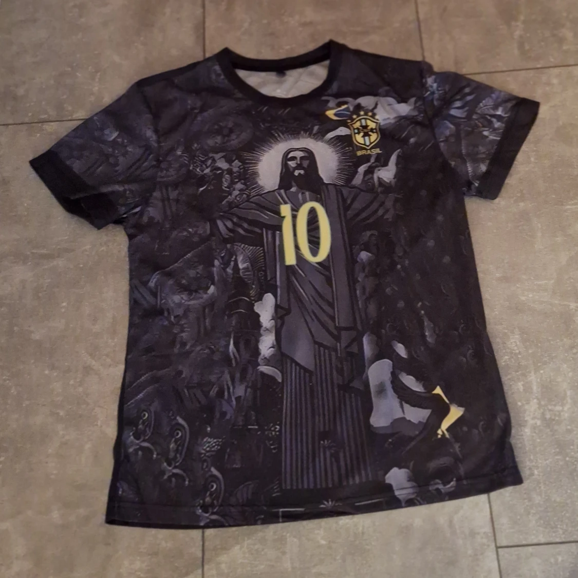 Svart Brasil Neymar JR 10 fotbollströja