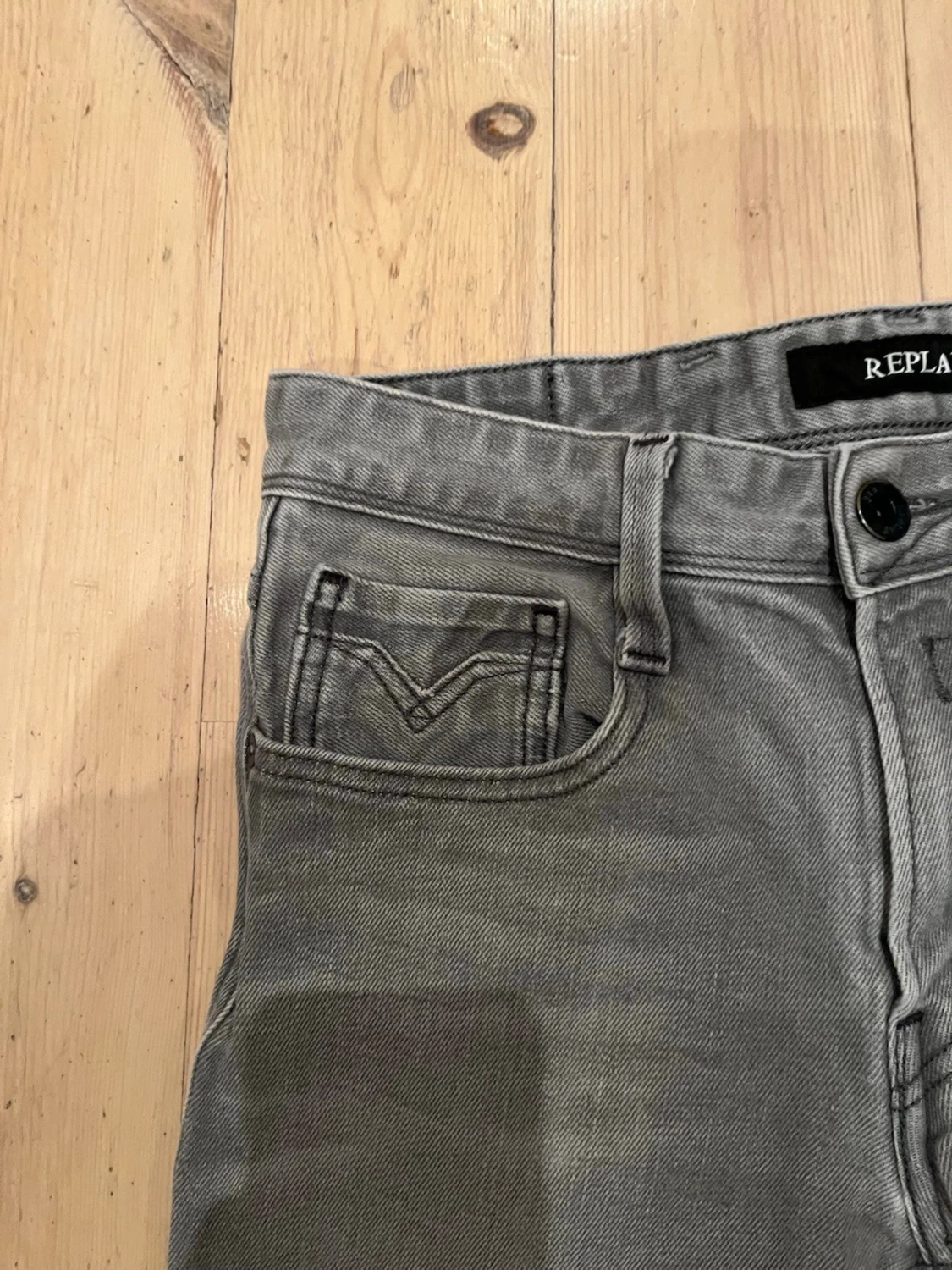 Grå replay anbass jeans - 3