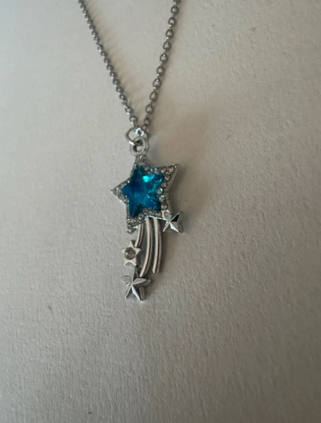 Silverhalsband stjärnfall blå - 2